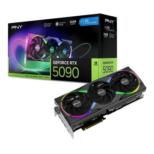 PNY GeForce RTX 5090 32GB GDDR7 ARGB EPIC-X RGB Overclocked Triple Fan Graphics Card